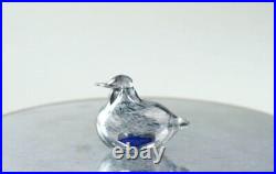 Nuutajarvi Birds Glass Figurine SINSUKKA 1997 Gray 4.5×5cm Oiva Toikka Iittala
