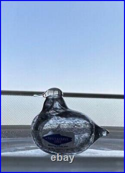 Nuutajarvi Birds Glass Figurine SINSUKKA 1997 Gray 4.5×5cm Oiva Toikka Iittala