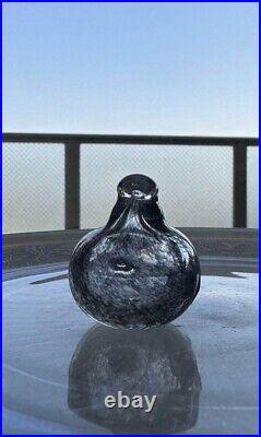 Nuutajarvi Birds Glass Figurine SINSUKKA 1997 Gray 4.5×5cm Oiva Toikka Iittala