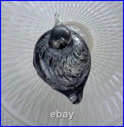 Nuutajarvi Birds Glass Figurine SINSUKKA 1997 Gray 4.5×5cm Oiva Toikka Iittala