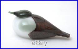 Nuutajarvi Notsjo Iittala Art Glass Bird, Male Eider Duck by Oiva Toikka 1986-94