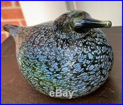 OIVA TOIKKA Art Glass BIRD NUUTAJARVI FINLAND Iittala SPOTTED CRAKE