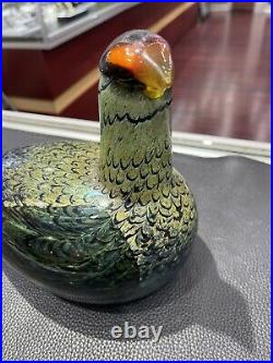OIVA TOIKKA Nuutajarvi Finland Art Glass Bird iittala