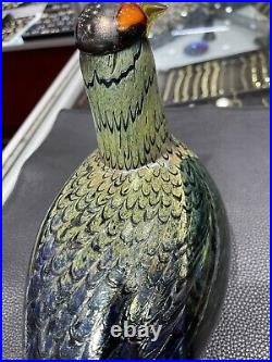 OIVA TOIKKA Nuutajarvi Finland Art Glass Bird iittala