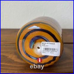 OIVA TOIKKA Watchful Hand Molded Owl Glass Bird Iittala Figurine Yellow 2004 F/S