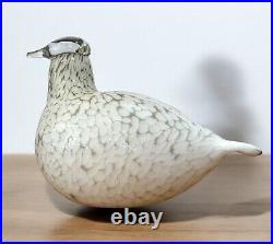 O. Toikka Nuutajarvi Finland Glass Partridge/Dove/Bird Signed Excellent