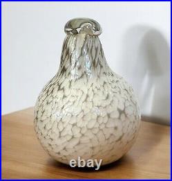 O. Toikka Nuutajarvi Finland Glass Partridge/Dove/Bird Signed Excellent