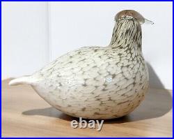 O. Toikka Nuutajarvi Finland Glass Partridge/Dove/Bird Signed Excellent