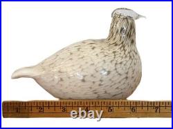 O. Toikka Nuutajarvi Finland Glass Partridge/Dove/Bird Signed Excellent