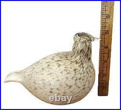 O. Toikka Nuutajarvi Finland Glass Partridge/Dove/Bird Signed Excellent