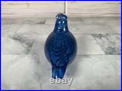 Oiva Toikka Art Glass Baby Blue Bird littala Nuutajarvi Finland Figurine