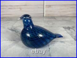 Oiva Toikka Art Glass Baby Blue Bird littala Nuutajarvi Finland Figurine