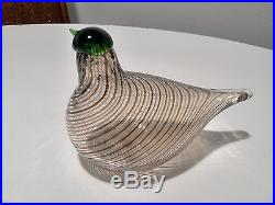 Oiva Toikka Art Glass Bird CRAKE, Iittala Nuutajärvi Finland