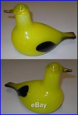 Oiva Toikka Art Glass Bird Yellow Golden Oriole Iittala Finland 1994 RARE