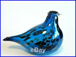 Oiva Toikka Bird Blue Saphire Art Glass Design Birds by Toikka Iittala (BOX!)