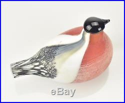 Oiva Toikka Bird Bullfinch Punatulkku Art Glass Design Iittala Nuutajärvi