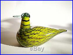 Oiva Toikka Bird Common Teal Female Design Glass Art Birds Iittala Finland