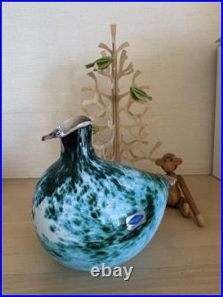 Oiva Toikka Bird Green 1983 Iittala Art Glass Finland No Box W14.5×D9×H12.5cm