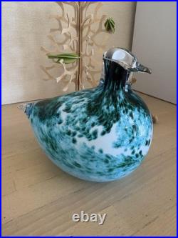 Oiva Toikka Bird Green 1983 Iittala Art Glass Finland No Box W14.5×D9×H12.5cm