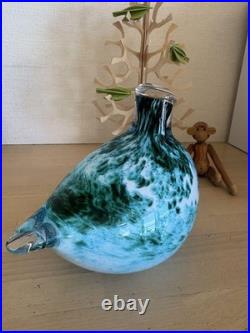 Oiva Toikka Bird Green 1983 Iittala Art Glass Finland No Box W14.5×D9×H12.5cm