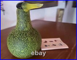 Oiva Toikka Bird Guillemot Kiisla 1994 Nuutajärvi Finland Iittala Arabia With Book