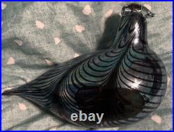 Oiva Toikka Bird Pheasant Nuutajarvi Finland Signed Art Glass iittala EUC 11 Ec