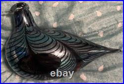 Oiva Toikka Bird Pheasant Nuutajarvi Finland Signed Art Glass iittala EUC 11 Ec