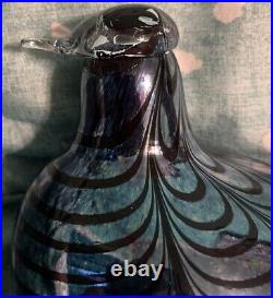 Oiva Toikka Bird Pheasant Nuutajarvi Finland Signed Art Glass iittala EUC 11 Ec