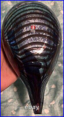 Oiva Toikka Bird Pheasant Nuutajarvi Finland Signed Art Glass iittala EUC 11 Ec