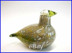 Oiva Toikka Bird Pine Grossbeak Female Design Glass Art Iittala Finland