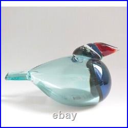 Oiva Toikka Bird Queen Fisher Sea Blue Design Glass Art Iittala Finland From JP