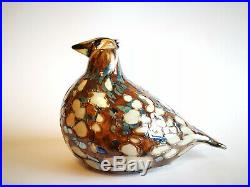 Oiva Toikka Bird Ruffed Grouse Design Glass Art Birds Iittala Finland