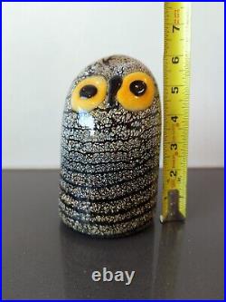 Oiva Toikka Birds Iittala Nuutajarvi Finland Glass OWL Big Size 6 15.5cm Signed