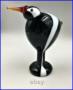 Oiva Toikka Black-collared Swallow Bird- Iittala Glass Wrks-finland-sgnd-117/200