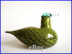 Oiva Toikka Common Teal Female Bird Design Glass Art Birds Iittala Finland