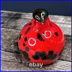 Oiva Toikka Firebird Art glass Design Birds by Toikka Iittala Finland