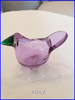 Oiva Toikka Flycatcher Sieppo Iittala Bird Nuutajarvi Finland Signed 1970 Arabia