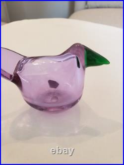 Oiva Toikka Flycatcher Sieppo Iittala Bird Nuutajarvi Finland Signed 1970 Arabia