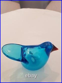 Oiva Toikka Flycatcher Sieppo Iittala Bird Nuutajarvi Finland- Signed 1970s