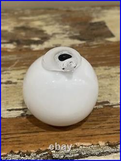 Oiva Toikka Glass Bird Puffball by Iittala Finland Finnish Sculpture White Small