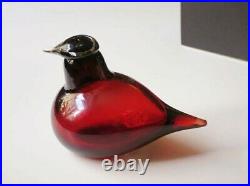 Oiva Toikka Glasvogel IITTALA Nuutajärvi Glass Bird SIGNED Little Red Tern OVP