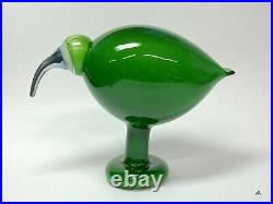 Oiva Toikka Ibis Green bird Iittala Art Glass Design Finland (NEW)