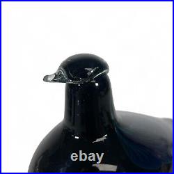 Oiva Toikka Iittala Art Glass Blue Wing Black Bird