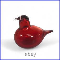 Oiva Toikka Iittala Art Glass Little Tern Red