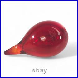 Oiva Toikka Iittala Art Glass Little Tern Red