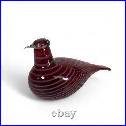 Oiva Toikka Iittala Art Glass Millennium Special Red Bird