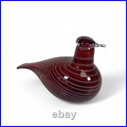 Oiva Toikka Iittala Art Glass Millennium Special Red Bird