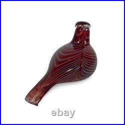 Oiva Toikka Iittala Art Glass Millennium Special Red Bird