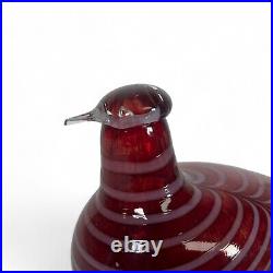 Oiva Toikka Iittala Art Glass Millennium Special Red Bird