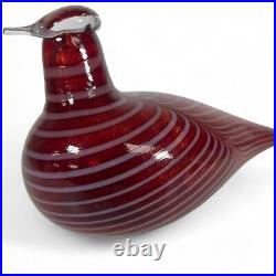 Oiva Toikka Iittala Art Glass Millennium Special Red Bird